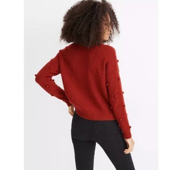 NEW Madewell Bobble Colburne Cardigan Sweater, red, XS - Picture 3 of 16